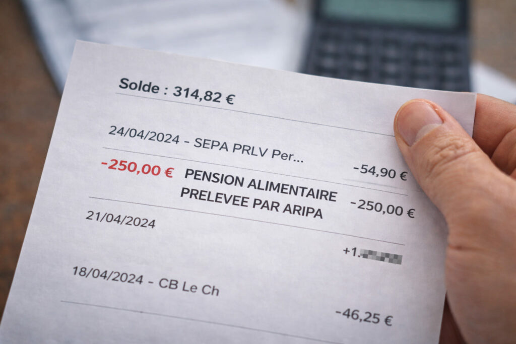Comment est versée la pension alimentaire ARIPA